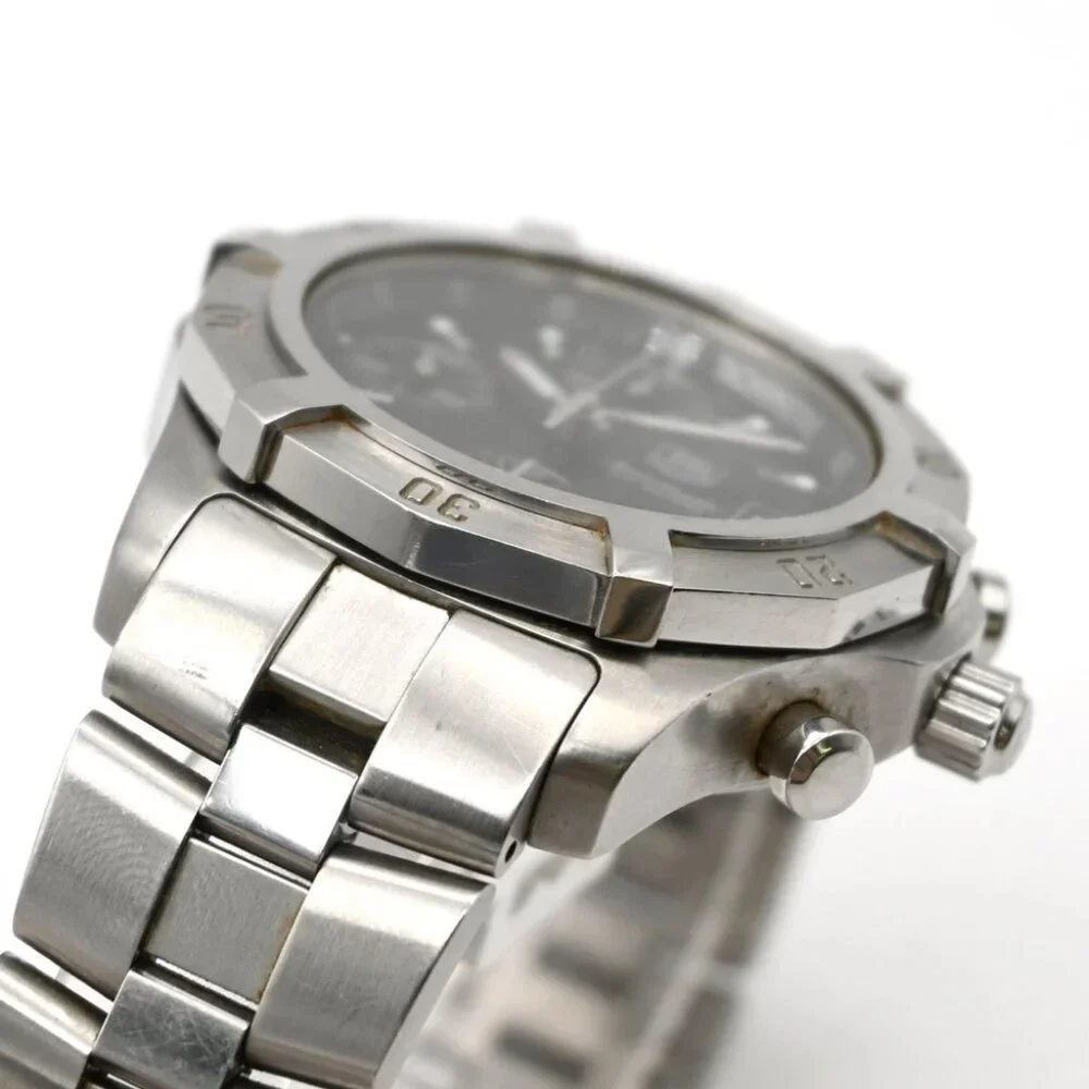 TAG HEUER Aquaracer Chronogra Date Watch CN2111 Automatic SS Black Dial
